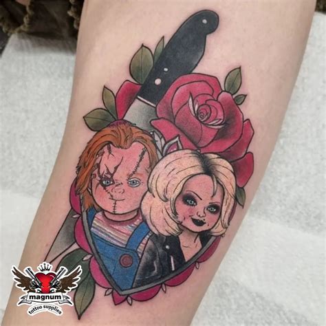 chucky tattoo drawing|tiffany valentine tattoo.